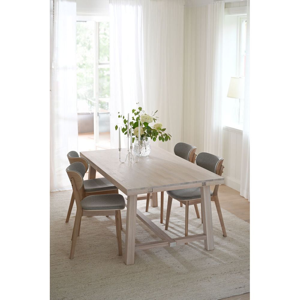 KATO Essstuhl Weiß pigmentiert/Graubeige 46x56x83cm - ZEN ZONE Furniture