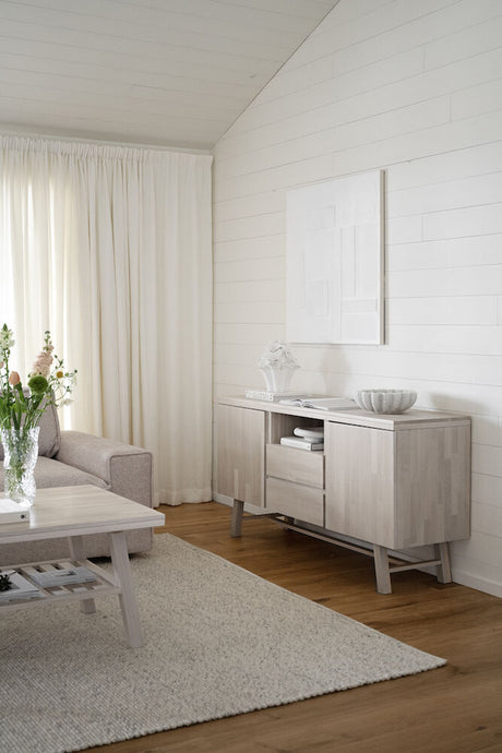BROOKLYN Sideboard Weiß pigmentiert 160x45x80cm - ZEN ZONE Furniture
