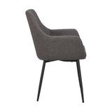 REILY Esszimmerstuhl Grau/Schwarz 55x61x86cm - ZEN ZONE