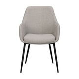 REILY Esszimmerstuhl Beige/schwarz 55x61x86cm - ZEN ZONE