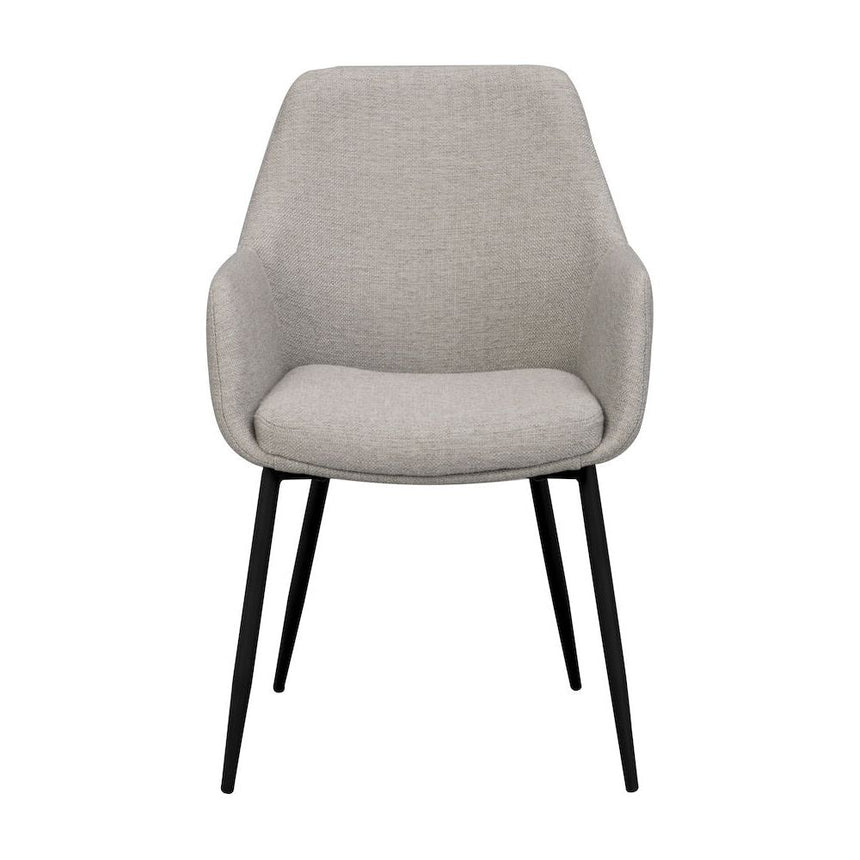 REILY Esszimmerstuhl Beige/schwarz 55x61x86cm - ZEN ZONE