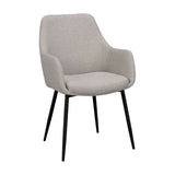 REILY Esszimmerstuhl Beige/schwarz 55x61x86cm - ZEN ZONE