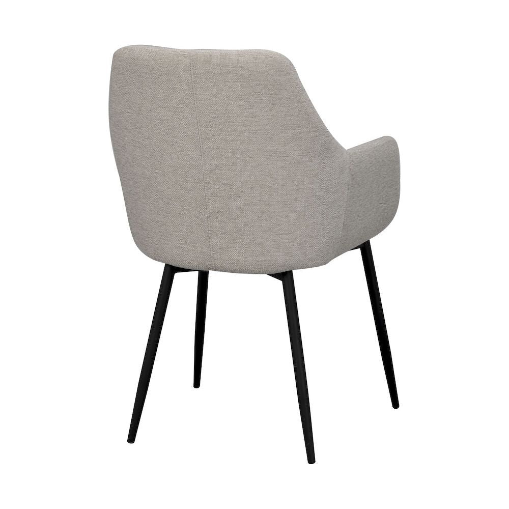 REILY Esszimmerstuhl Beige/schwarz 55x61x86cm - ZEN ZONE