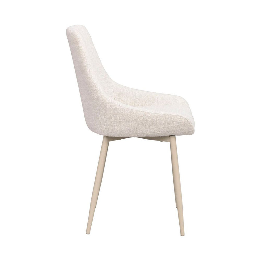 SIERRA Essstuhl Hellbeige/Beige 49x55x85cm - ZEN ZONE Furniture
