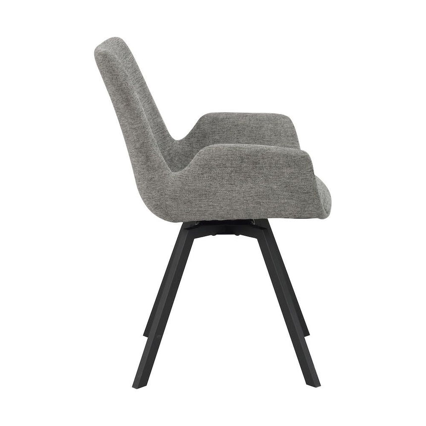 NORWELL Esszimmerstuhl Grau/Schwarz 60x58x83cm - ZEN ZONE