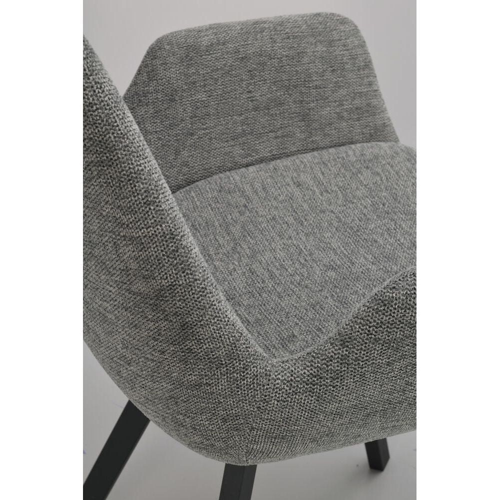 NORWELL Esszimmerstuhl Grau/Schwarz 60x58x83cm - ZEN ZONE