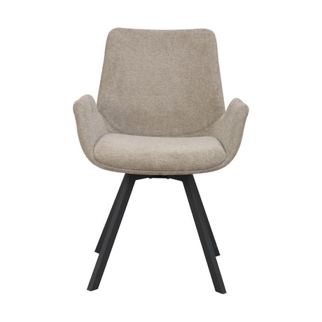 NORWELL Esszimmerstuhl Beige/schwarz 60x58x83cm - ZEN ZONE