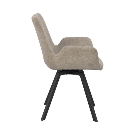 NORWELL Esszimmerstuhl Beige/schwarz 60x58x83cm - ZEN ZONE