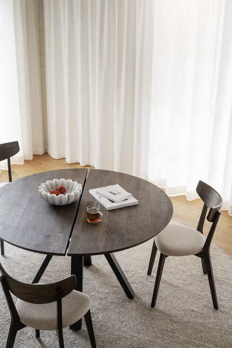 CARRADALE Esstisch Braun/Schwarz 130x130x75cm - ZEN ZONE