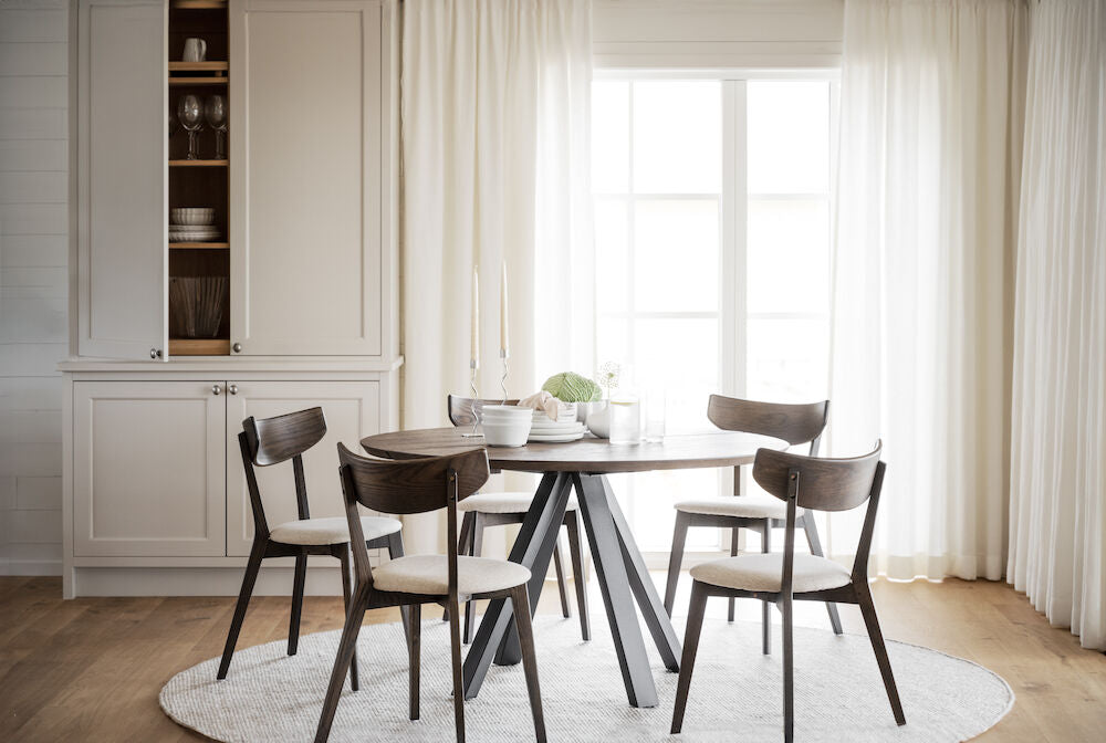 CARRADALE Esstisch Braun/Schwarz 130x130x75cm - ZEN ZONE