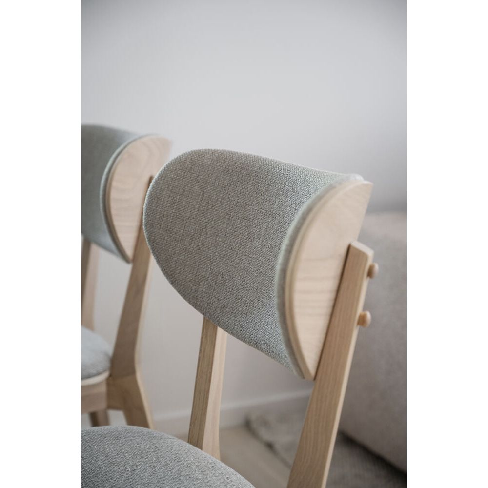 KATO Esszimmerstuhl Weiß pigmentiert/hellgrau 46x56x83cm - ZEN ZONE