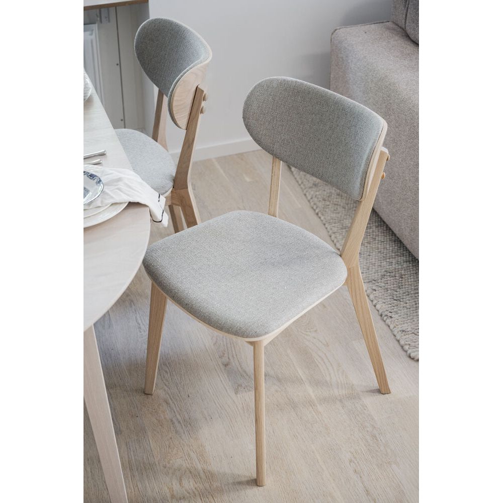 KATO Esszimmerstuhl Weiß pigmentiert/hellgrau 46x56x83cm - ZEN ZONE