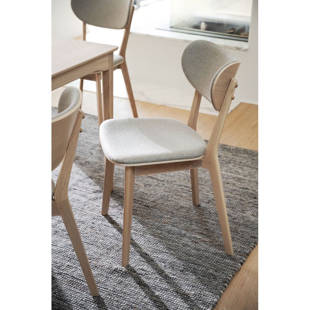 KATO Essstuhl Weiß pigmentiert/Graubeige 46x56x83cm - ZEN ZONE Furniture