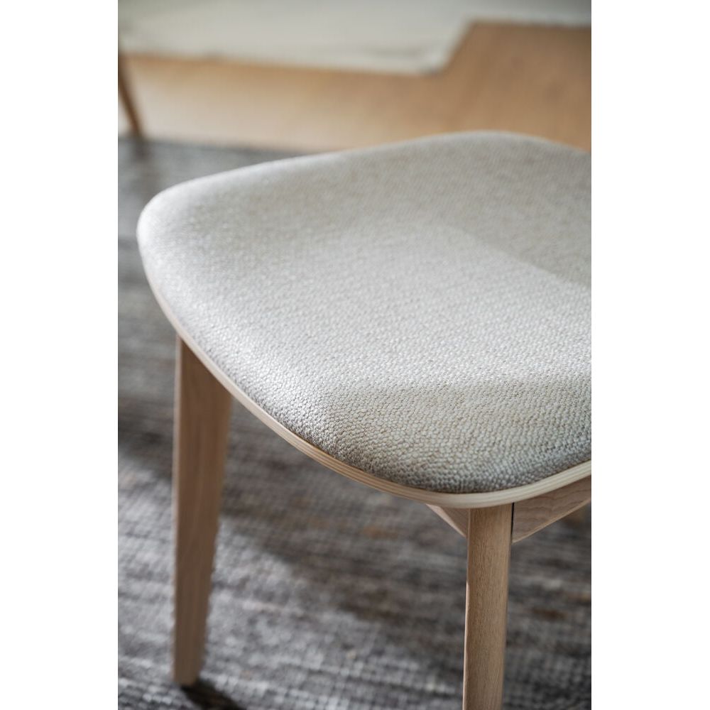 KATO Essstuhl Weiß pigmentiert/Graubeige 46x56x83cm - ZEN ZONE Furniture