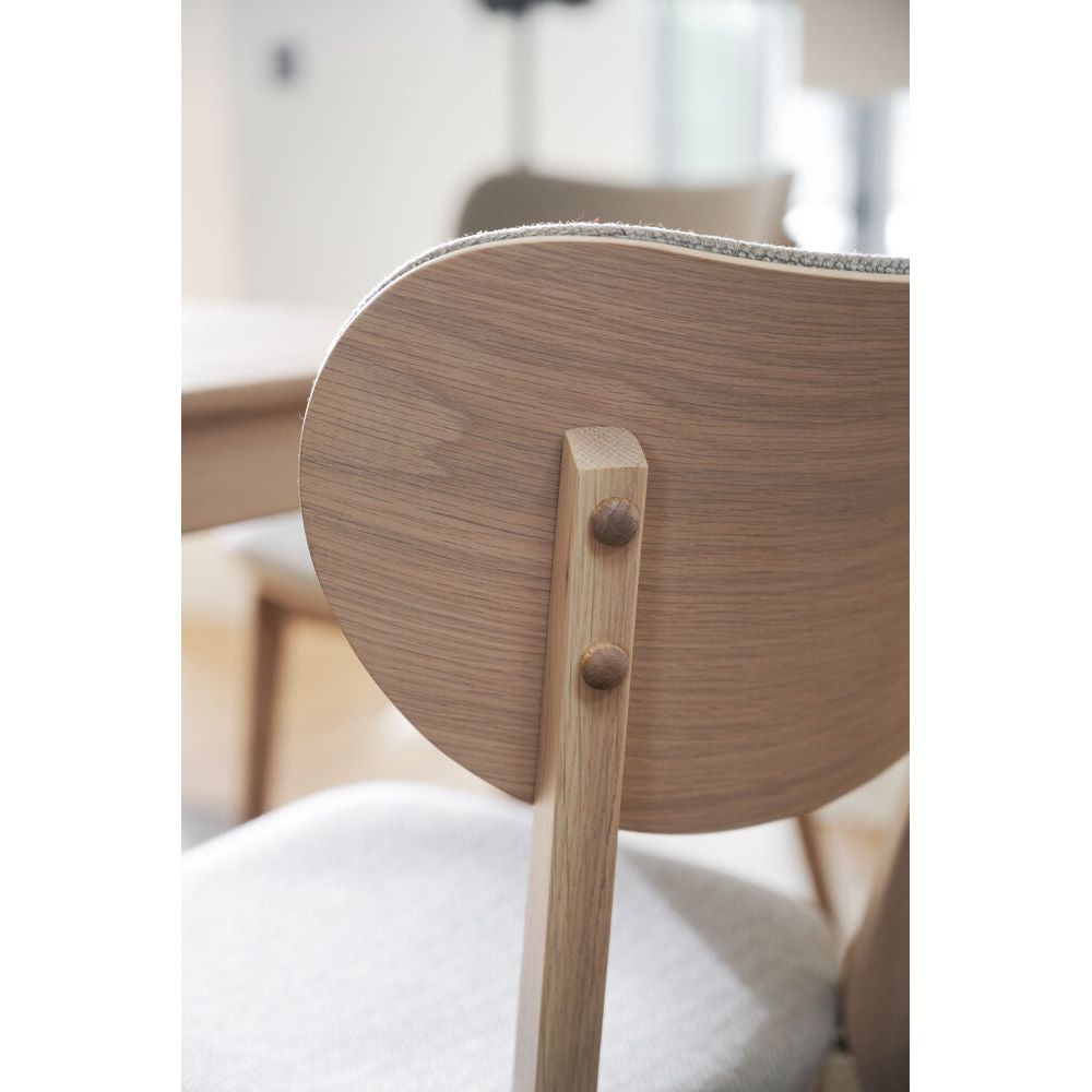 KATO Essstuhl Weiß pigmentiert/Graubeige 46x56x83cm - ZEN ZONE Furniture