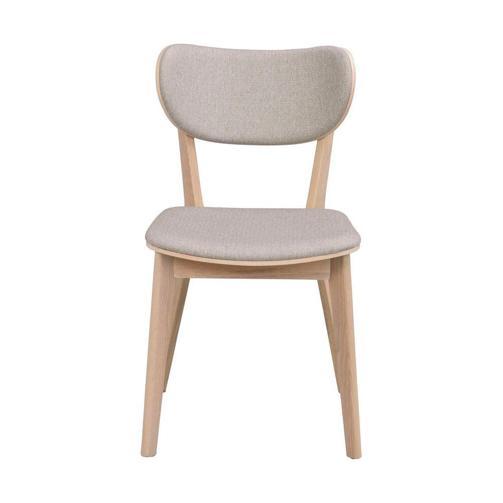 KATO Essstuhl Weiß pigmentiert/Graubeige 46x56x83cm - ZEN ZONE Furniture