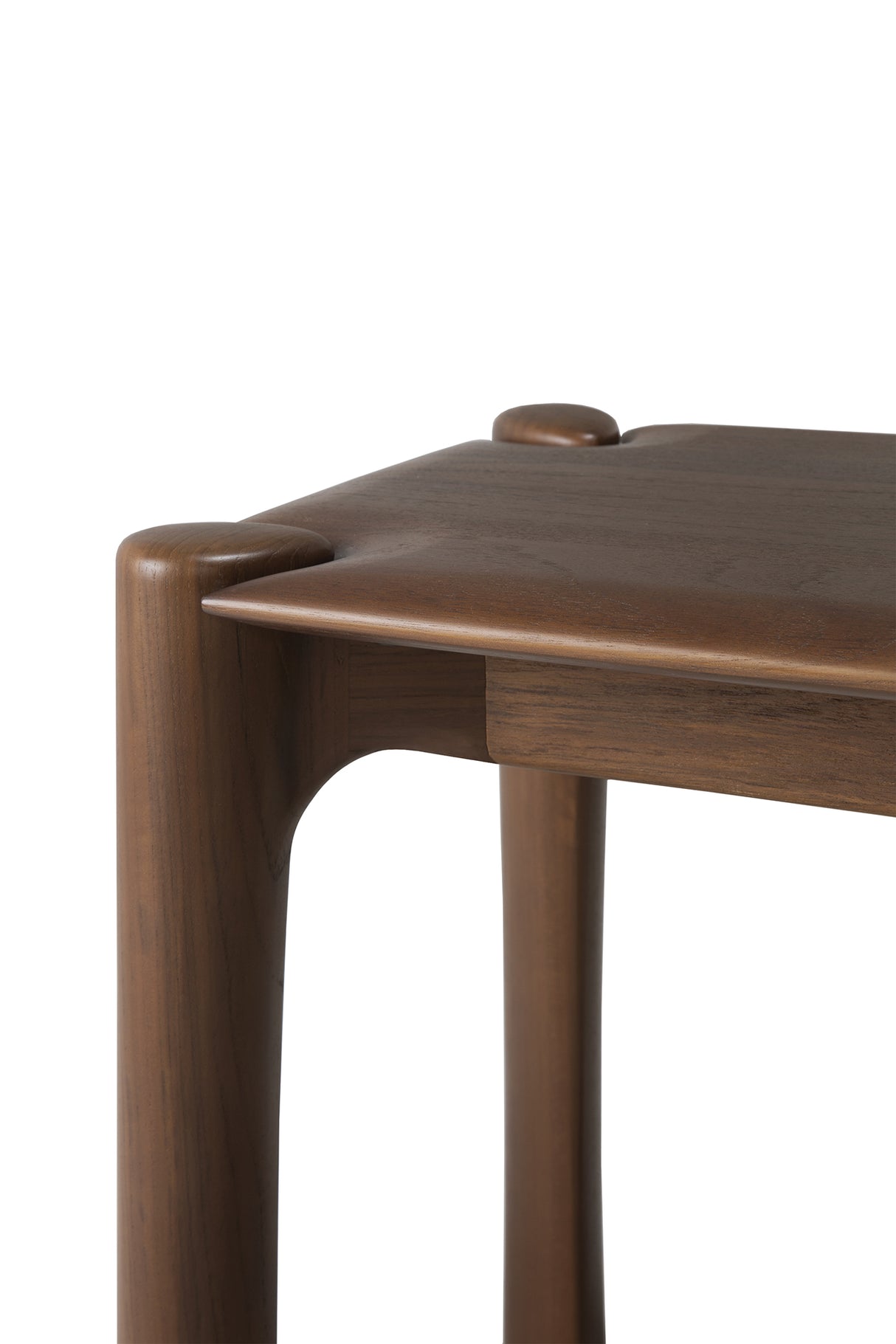 PI Sitzbank - lackiertes Teak - braun - 126 x 35 x 46 cm - ZEN ZONE Furniture