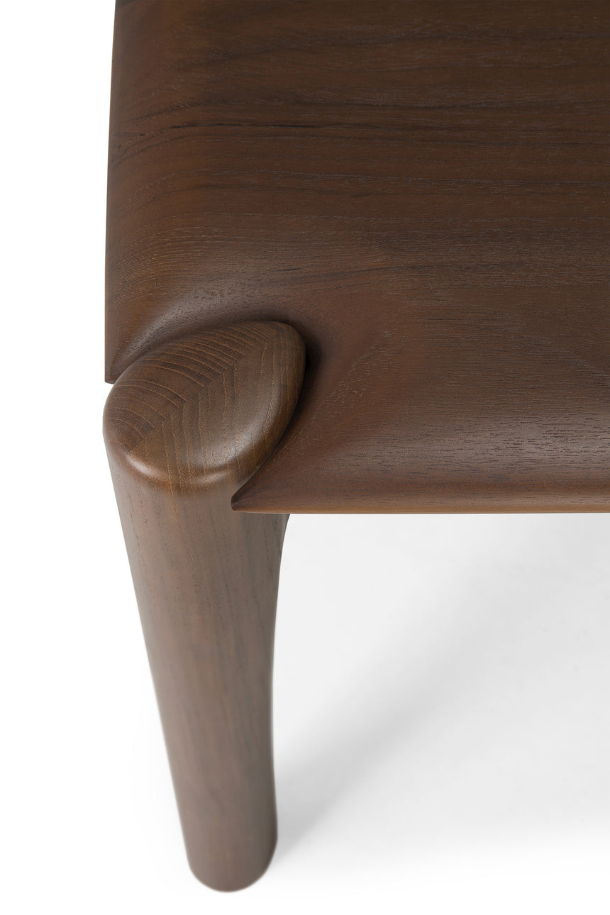 PI Sitzbank - lackiertes Teak - braun - 166 x 35 x 46 cm - ZEN ZONE Furniture