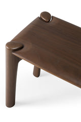 PI Sitzbank - lackiertes Teak - braun - 126 x 35 x 46 cm - ZEN ZONE Furniture