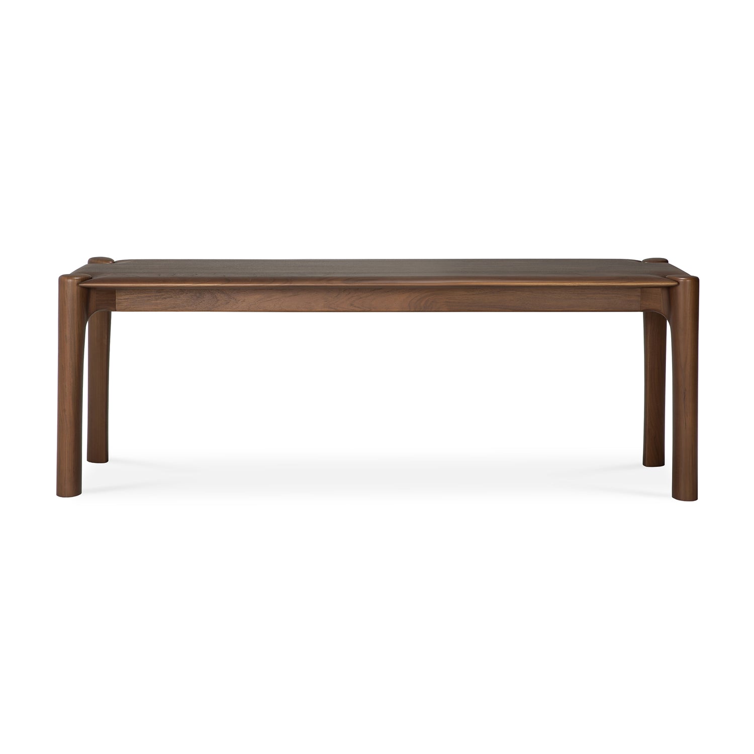 PI Sitzbank - lackiertes Teak - braun - 126 x 35 x 46 cm - ZEN ZONE Furniture