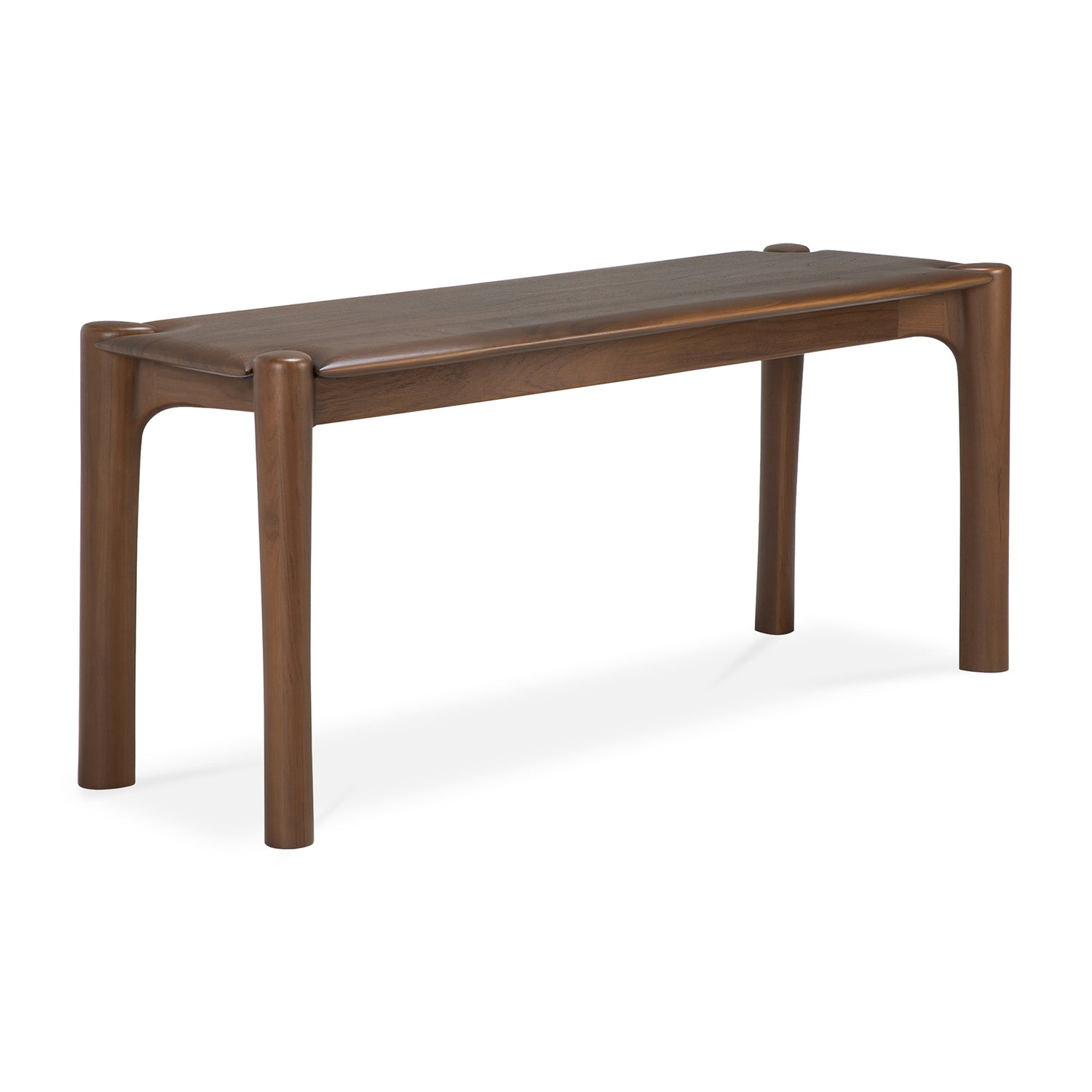 PI Sitzbank - lackiertes Teak - braun - 126 x 35 x 46 cm - ZEN ZONE Furniture