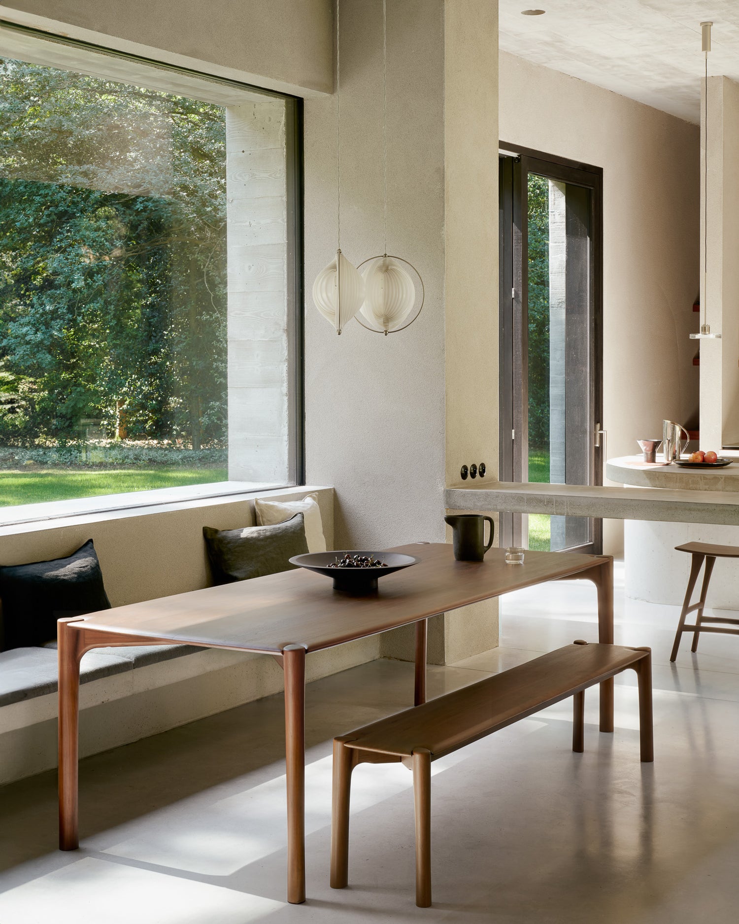 PI Esstisch - lackiertes Teak - braun - rechteckig - 240 x 100 x 76 cm - ZEN ZONE Furniture