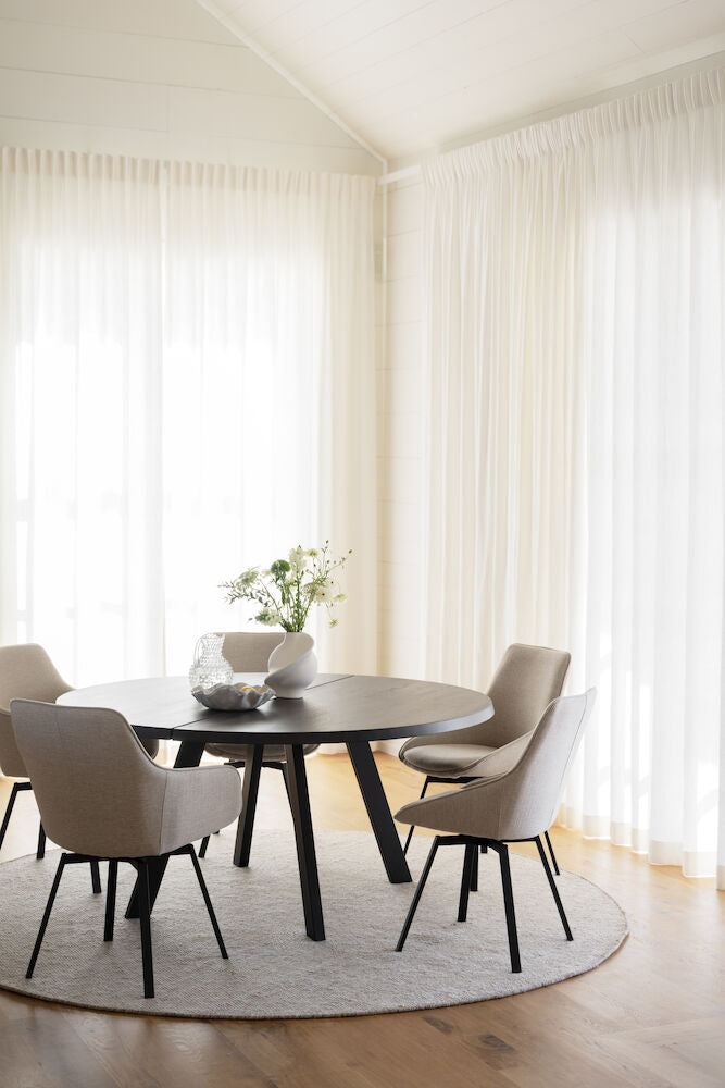 FRED Esstisch Dunkelbraun/Schwarz 160x160x75cm - ZEN ZONE