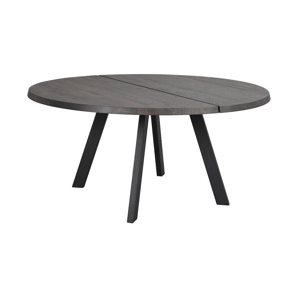 FRED Esstisch Dunkelbraun/Schwarz 160x160x75cm - ZEN ZONE