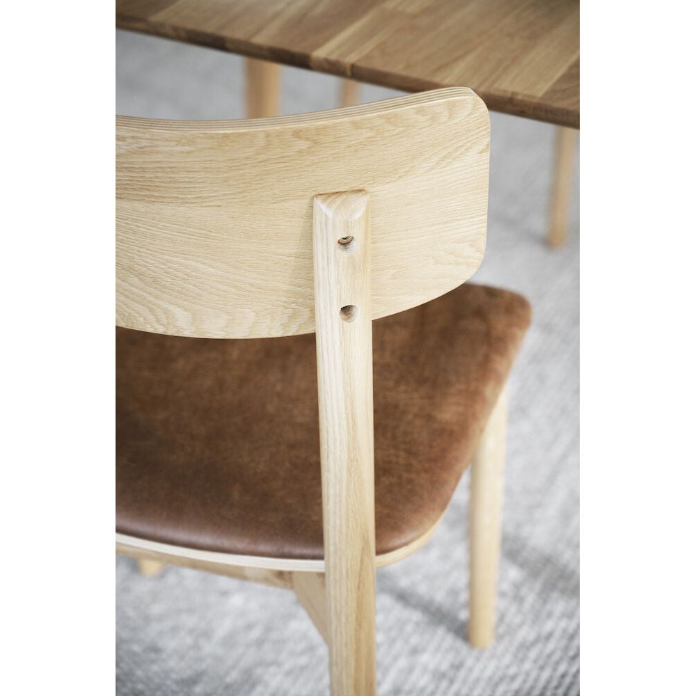 WOLCOTT Esszimmerstuhl Eiche/braun 45x49x84cm - ZEN ZONE