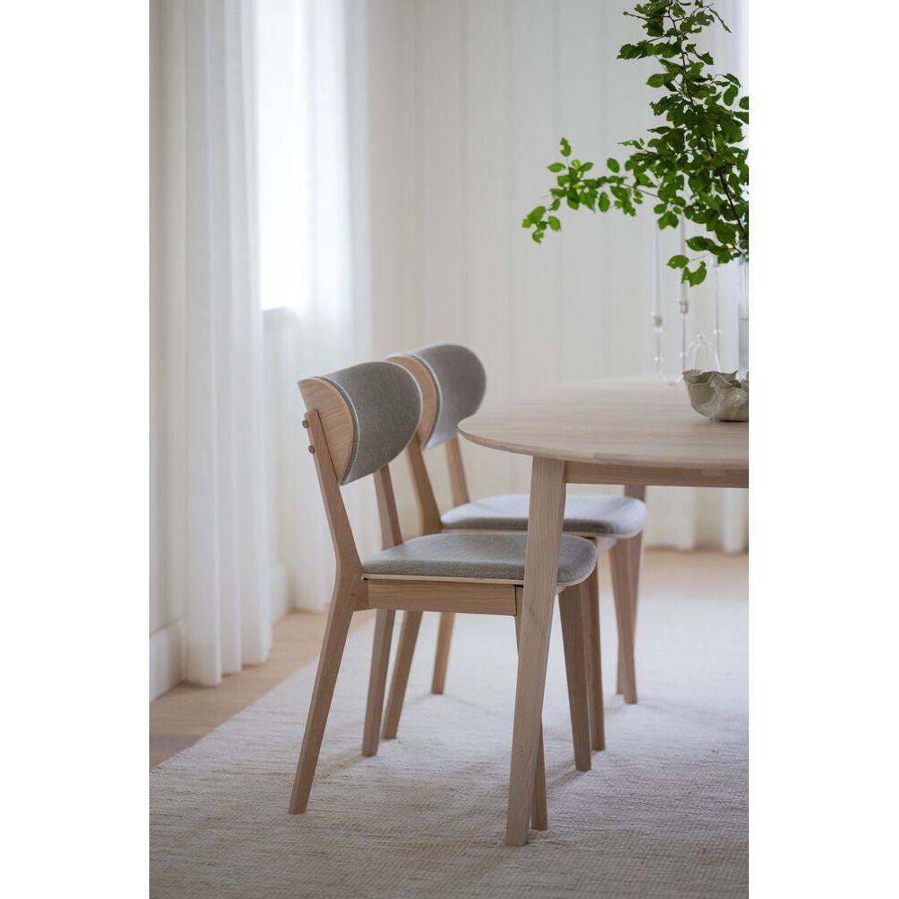 KATO Essstuhl Weiß pigmentiert/Graubeige 46x56x83cm - ZEN ZONE Furniture