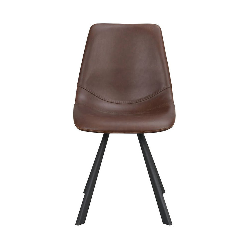 AUBURN Esszimmerstuhl Braun/Schwarz 46x60x83cm - ZEN ZONE