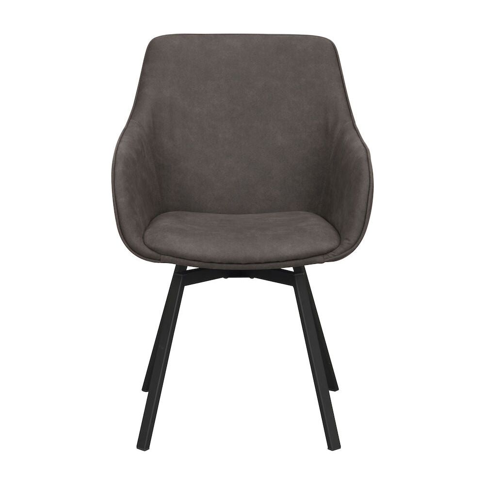 ALISON Essstuhl Dunkelgrau/Schwarz 58x59x89cm - ZEN ZONE Furniture