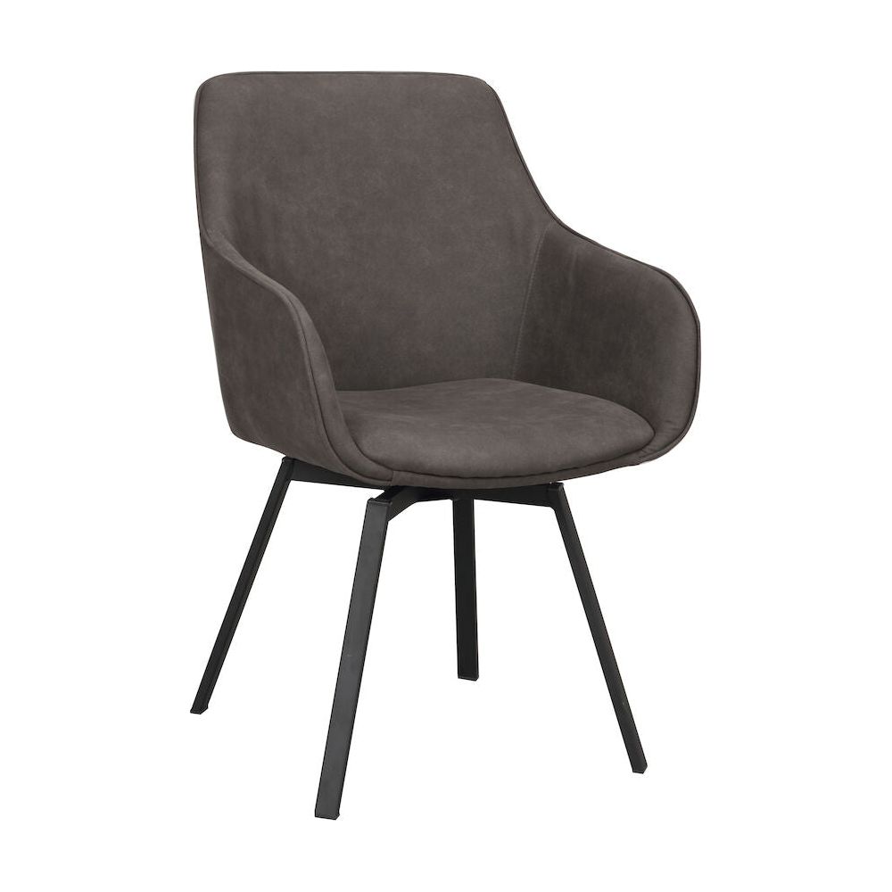 ALISON Essstuhl Dunkelgrau/Schwarz 58x59x89cm - ZEN ZONE Furniture