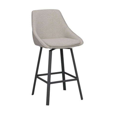 ALISON Barhocker Beige/schwarz 48x54x96cm - ZEN ZONE Furniture