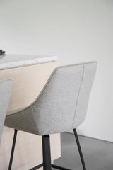 ALISON Barhocker Beige/schwarz 48x54x96cm - ZEN ZONE Furniture