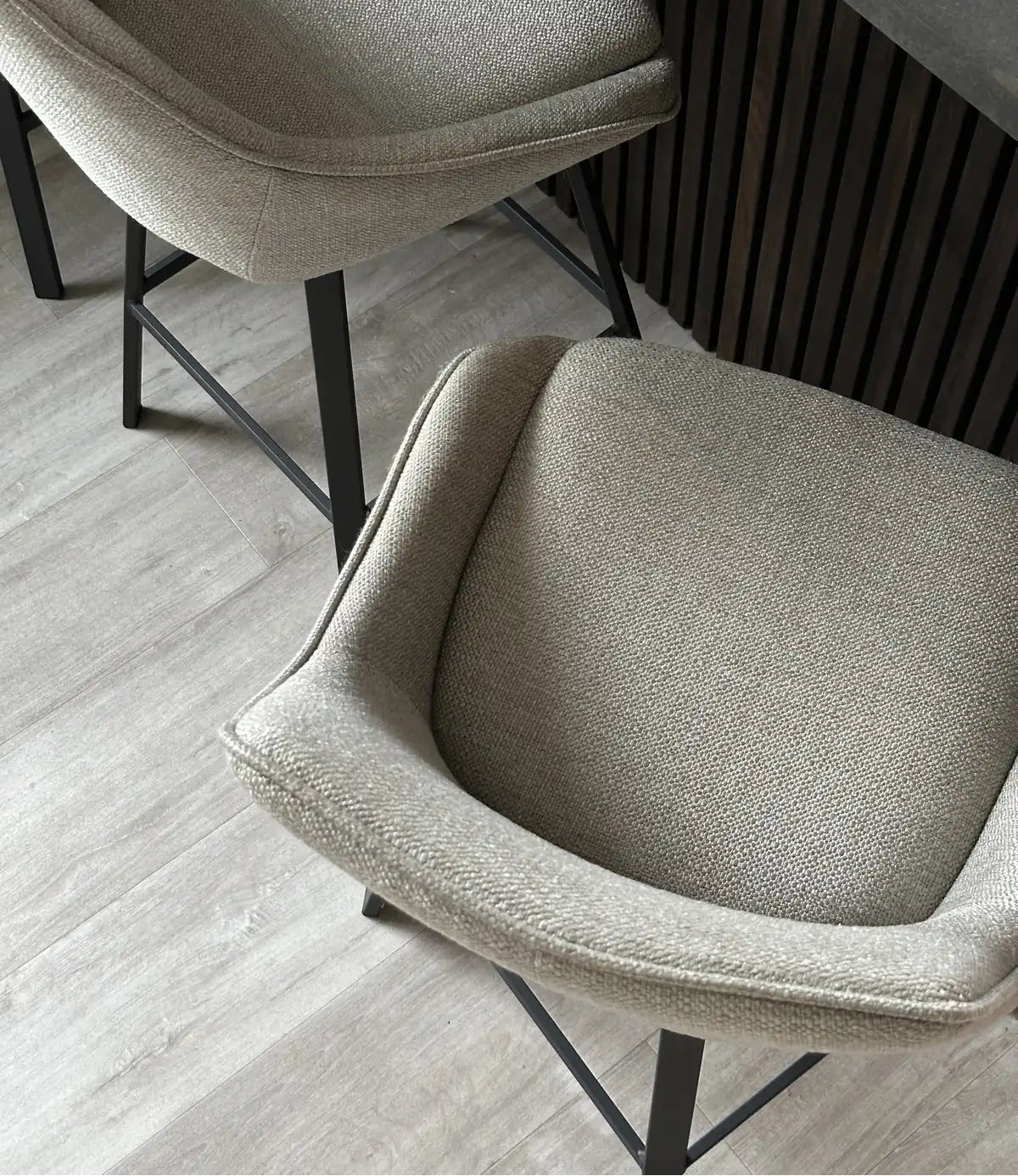 ALISON Barhocker Beige/schwarz 48x54x96cm - ZEN ZONE Furniture