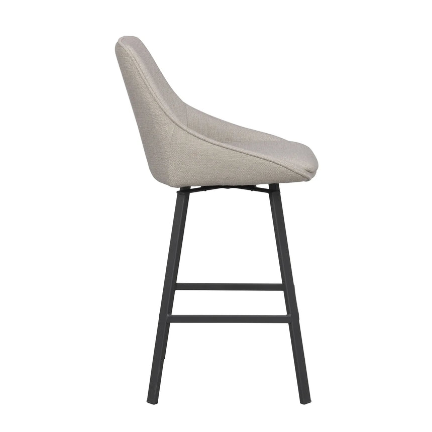 ALISON Barhocker Beige/schwarz 48x54x96cm - ZEN ZONE Furniture