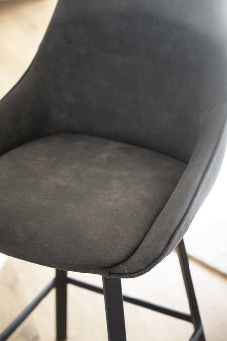 ALISON Barhocker Dunkelgrau/Schwarz 48x54x96cm - ZEN ZONE Furniture