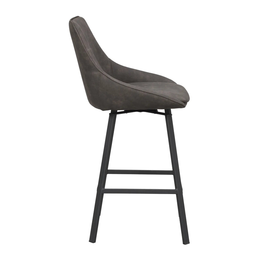 ALISON Barhocker Dunkelgrau/Schwarz 48x54x96cm - ZEN ZONE Furniture