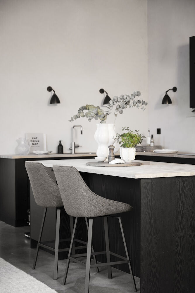 ALISON Barhocker Dunkelbeige/schwarz 48x54x96cm - ZEN ZONE Furniture