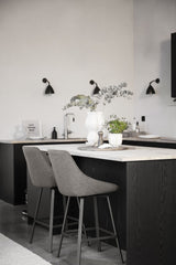ALISON Barhocker Dunkelbeige/schwarz 48x54x96cm - ZEN ZONE Furniture