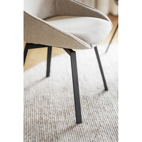 ALISON Essstuhl Hellbeige/Schwarz 51x60x87cm - ZEN ZONE Furniture