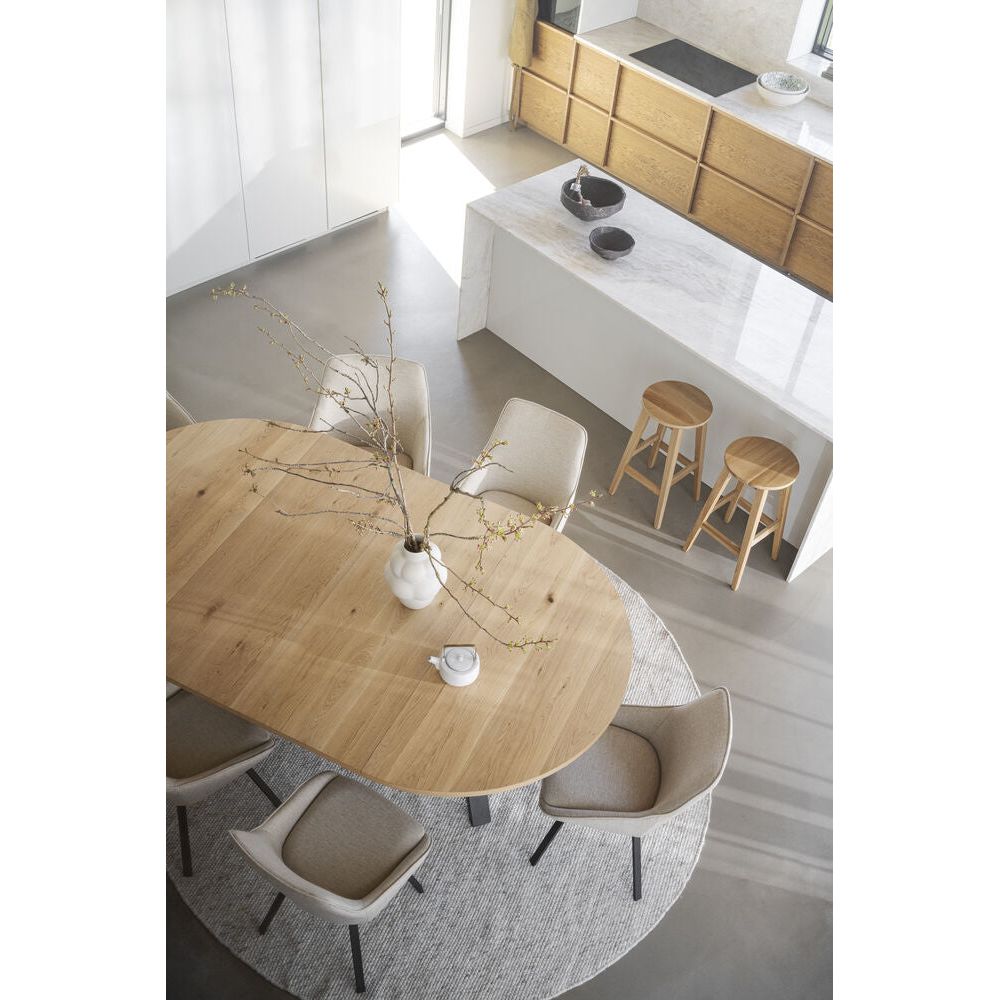 ALISON Essstuhl Hellbeige/Schwarz 51x60x87cm - ZEN ZONE Furniture