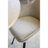ALISON Essstuhl Hellbeige/Schwarz 51x60x87cm - ZEN ZONE Furniture