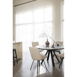 ALISON Essstuhl Hellbeige/Schwarz 51x60x87cm - ZEN ZONE Furniture
