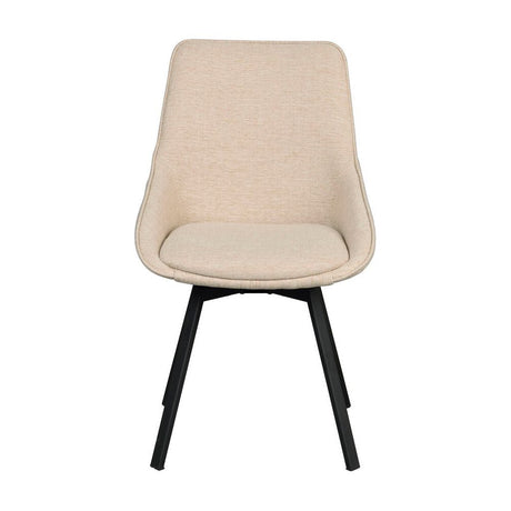 ALISON Essstuhl Hellbeige/Schwarz 51x60x87cm - ZEN ZONE Furniture