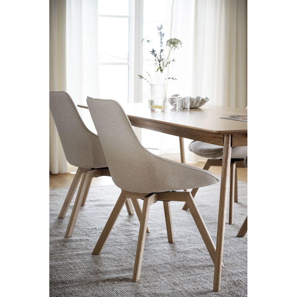 ALISON Esszimmerstuhl Hellbeige/Eiche 51x60x88cm - ZEN ZONE