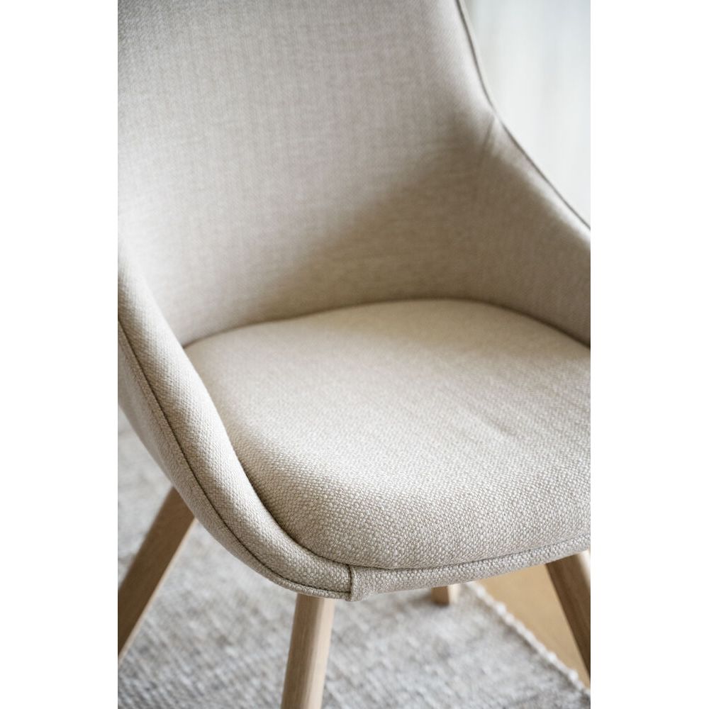 ALISON Esszimmerstuhl Hellbeige/Eiche 51x60x88cm - ZEN ZONE