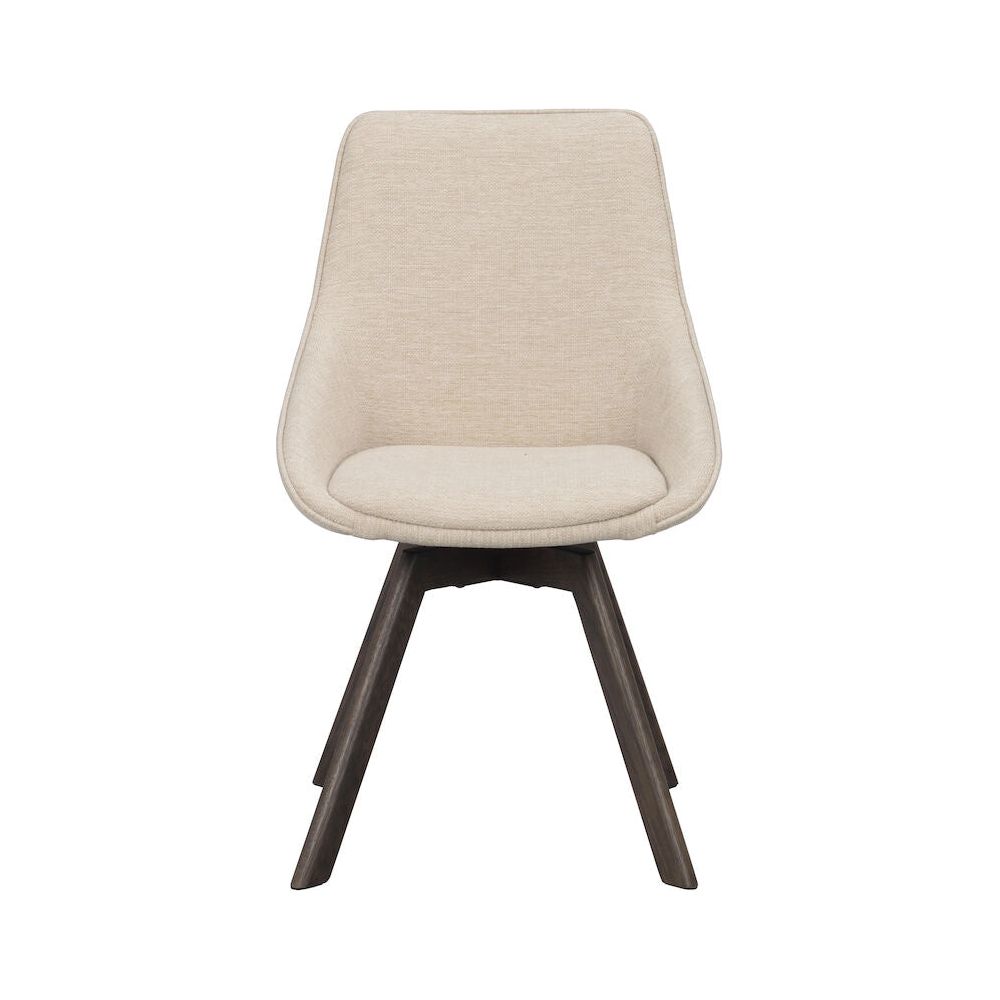 ALISON Esszimmerstuhl Hellbeige/Braun 51x60x88cm - ZEN ZONE