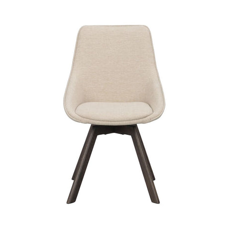 ALISON Esszimmerstuhl Hellbeige/Braun 51x60x88cm - ZEN ZONE